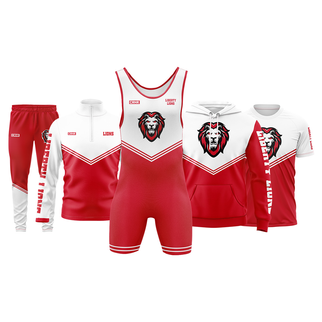 Photo of Combat Corner custom gear for an entire team such as custom dry fits, track jackets, pull over hoodies, and more. The gear is for Combat Corner's Custom Team Stores, which is part of Combat Corner's Custom Gear Program, where Combat Corner creates custom gear for BJJ, Boxing, Muay Thai, MMA, Wrestling, and more for your team, and they create custom team stores to help you fundraise and sell your custom gear.