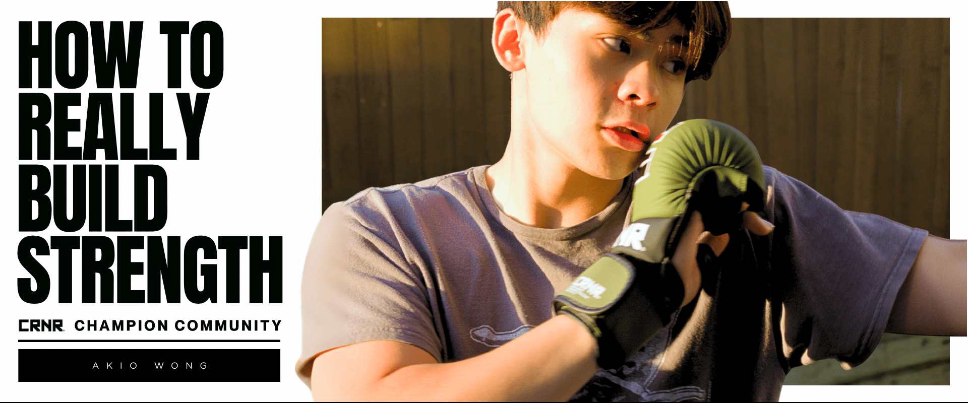 Photo a Combat Corner brand ambassador and MMA athlete training with Combat Corner MMA Spar Gloves. The photo has text that says,