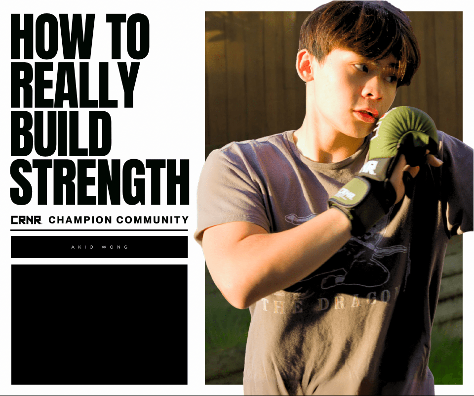 Photo a Combat Corner brand ambassador and MMA athlete training with Combat Corner MMA Spar Gloves. The photo has text that says,