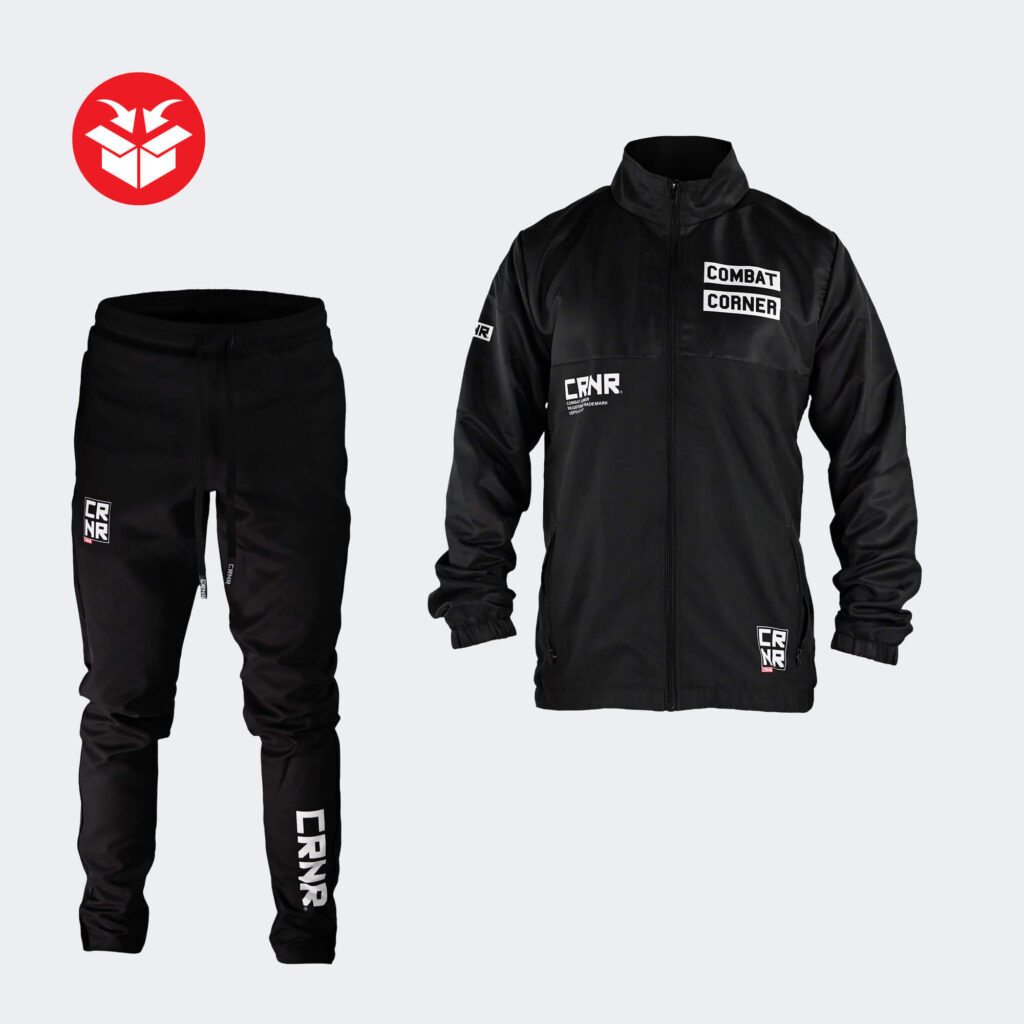 Photo of Combat Corner's Tech Jacket And Jogger Bundle which includes CRNR Tech Full Zip Jacket and Tech Joggers