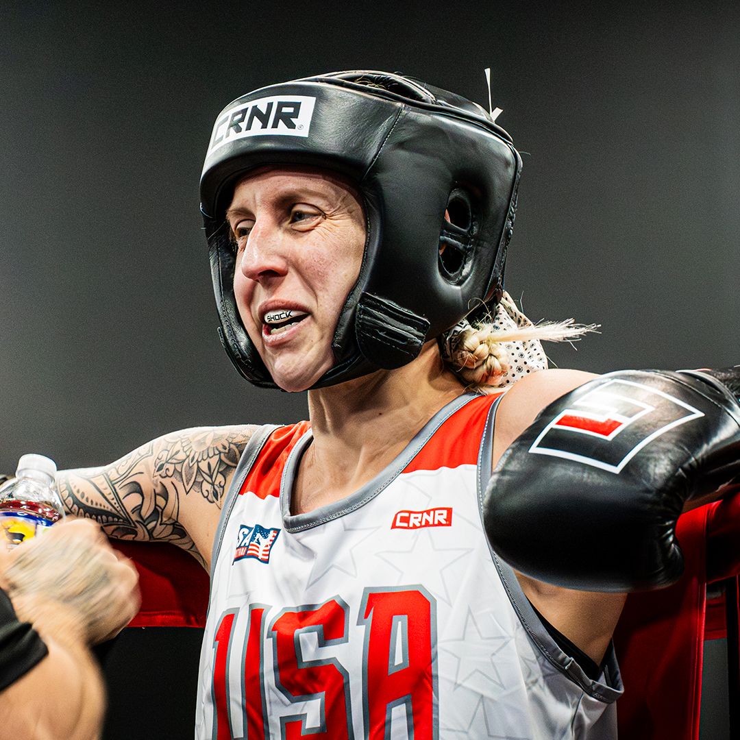 Example image for Combat Corner's recap article of the 2026 USA Muay Thai Grand Nationals. The photo shows Muay Thai athletes competing at the tournament and using Combat Corner Muay Thai gear.